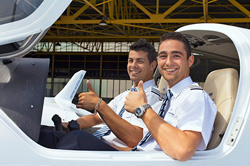 Student pilots flight course at Cannes Aviation